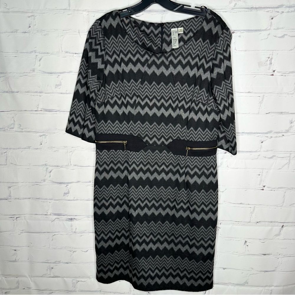 Emma & Michele size 12 gray and black dress
